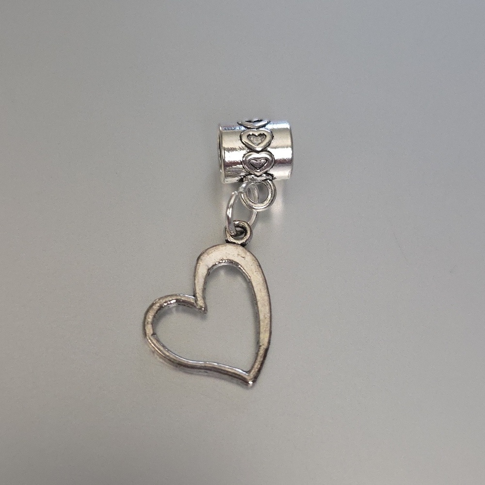 Heart  Charm for European Style Bracelets Fits Pandora